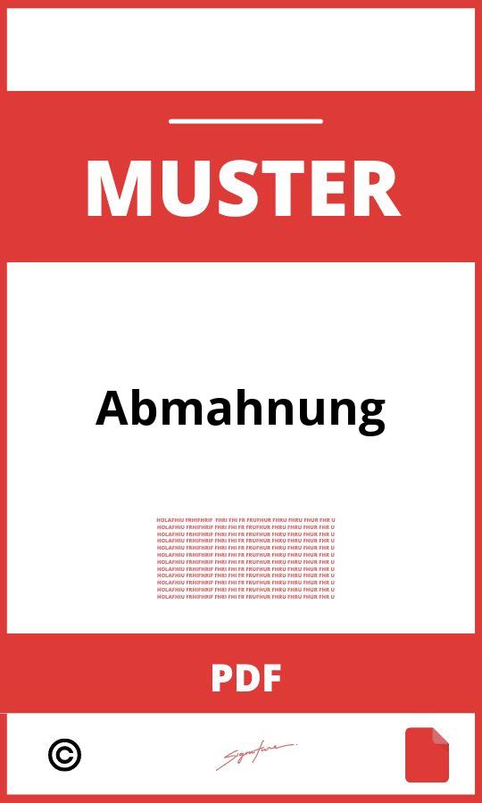 Abmahnung Muster