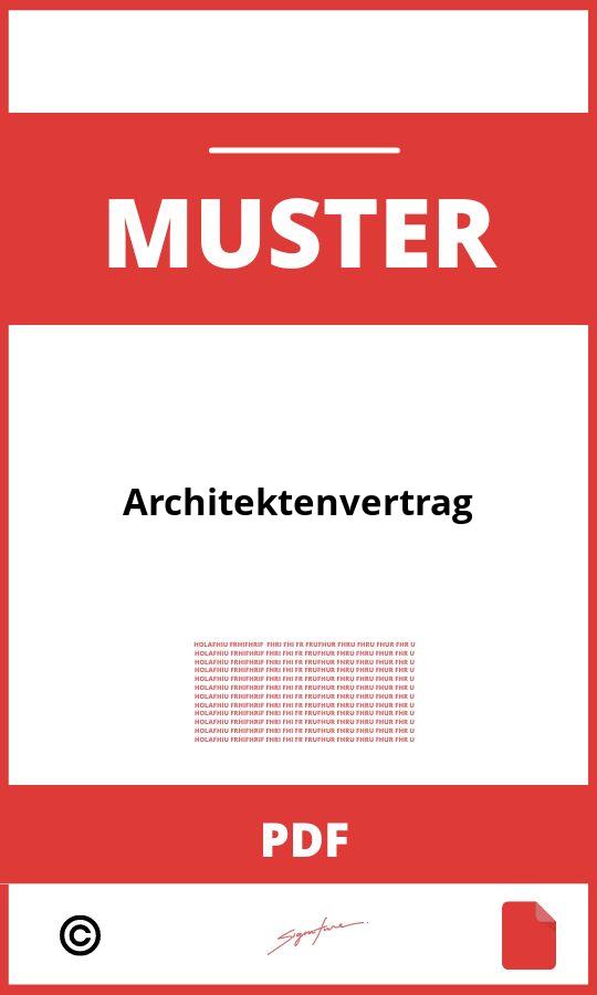 Architektenvertrag Muster