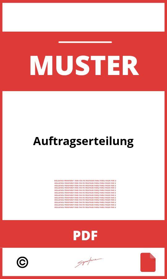 Auftragserteilung Muster