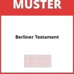 Berliner Testament Muster PDF