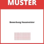 Bewerbung Hausmeister Muster PDF