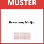 Bewerbung Minijob Muster PDF