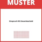Einspruch Kfz Steuerbescheid Muster PDF