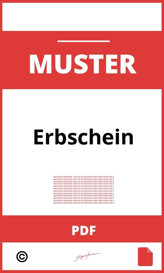 Erbschein Muster