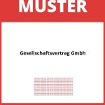 Gesellschaftsvertrag Gmbh Muster PDF
