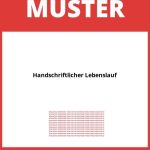 Handschriftlicher Lebenslauf Muster PDF