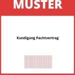 Kündigung Pachtvertrag Muster PDF