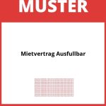 Mietvertrag Muster Ausfüllbar PDF