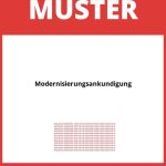 Modernisierungsankündigung Muster PDF