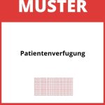 Patientenverfügung Muster PDF