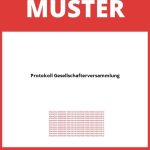 Protokoll Gesellschafterversammlung Muster PDF