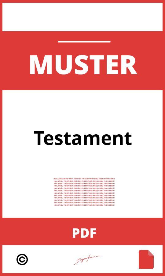 Testament Muster