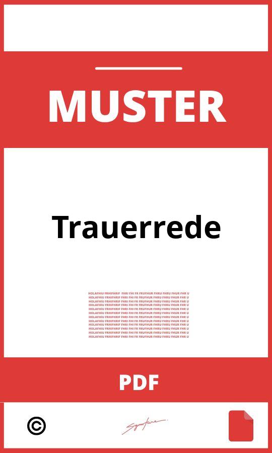 Trauerrede Muster