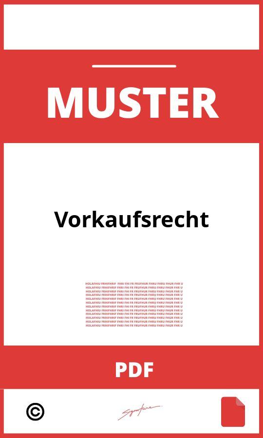 Vorkaufsrecht Muster PDF