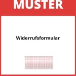 Muster Widerrufsformular PDF
